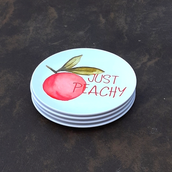 Set of 4 "Just Peachy" Dessert Plate NWT - Picture 5 of 6